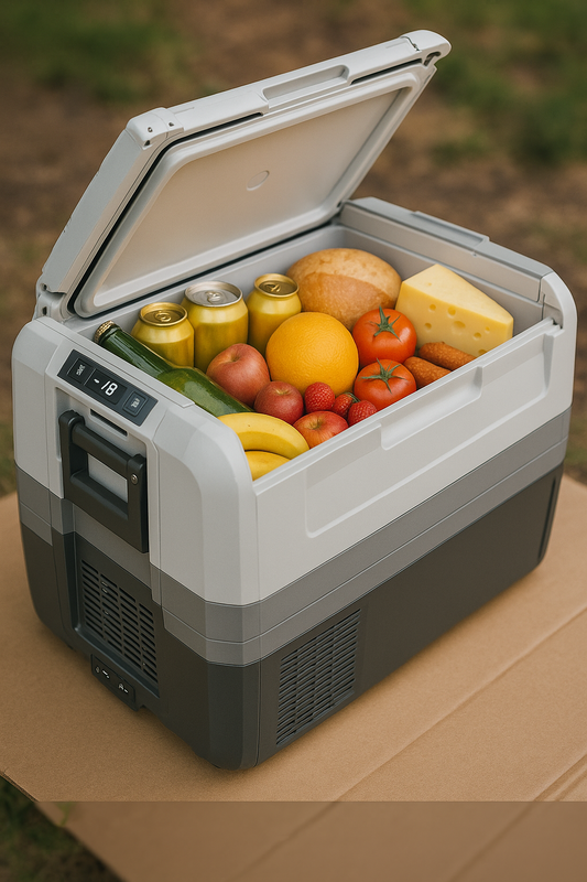 58QT/70QT Portable 12V Car Fridge Freezer – Dual Zone, Fast Cooling