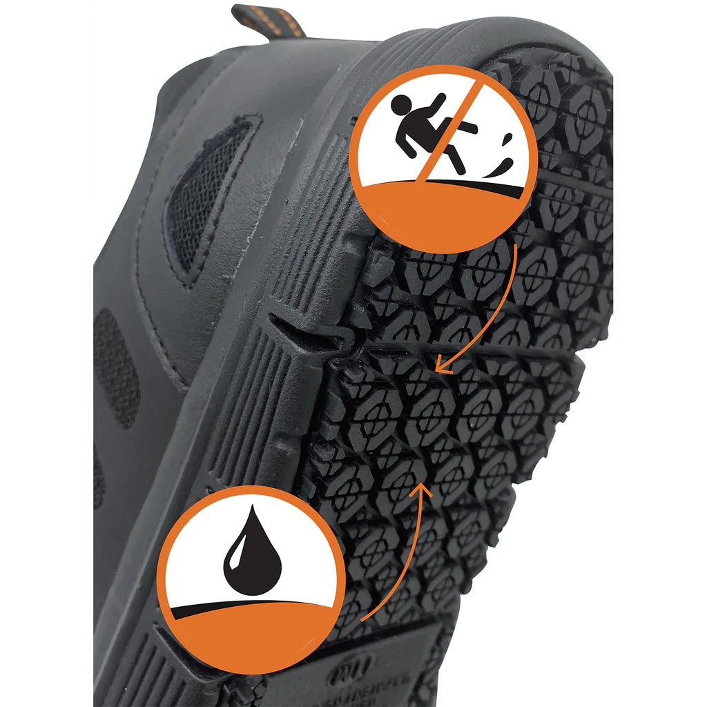 Slip-Resistant Lace-Up Work Shoes – ASTM Rated & All-Day Comfort